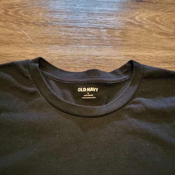 Old Navy Soft Washed Crewneck Short Sleeved Tee Shirt Men's Size Large, Black - Picture 2 of 6